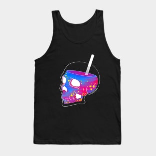 White Skull Space Juice Tank Top